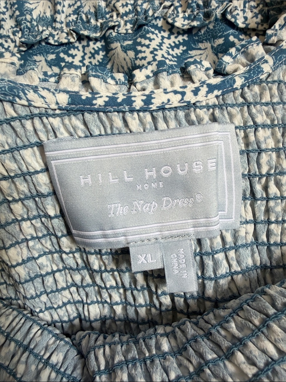 Hill House Nap Dress Blue Floral Smocked Maxi Dress - Women's - Picture 6 of 11